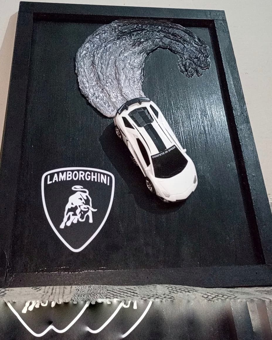 Premium Lamborghini 3D Drift Wall Art